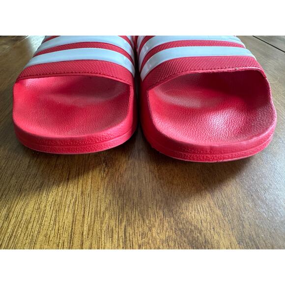 Adidas Adilette Comfort Slides Red White Men’s Size 13 FY7815 - Picture 8 of 9